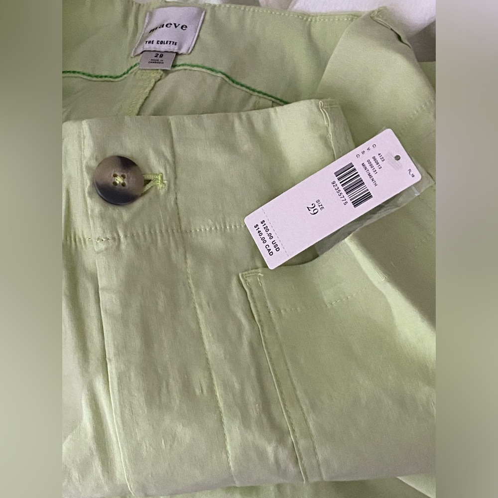Anthropologie The Colette Cropped Wide-Leg Pants by Maeve 29 new mint color nwt - Picture 4 of 5